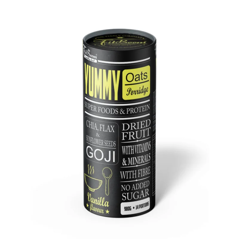 YUMMY OATS 980 g - FitBoom Príchuť: Jahoda