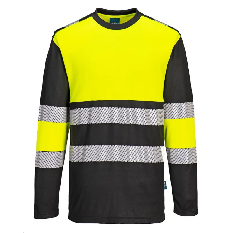 Portwest PW312 PW3 Hi-Vis tričko s dlhým rukávom Yellow/Black
