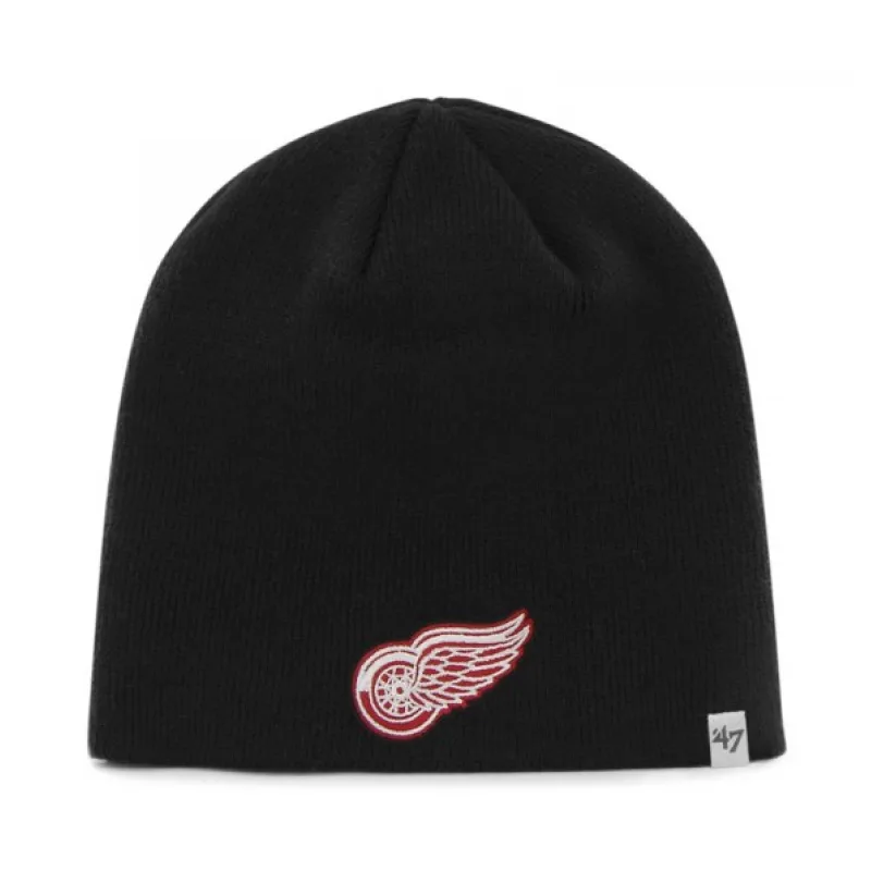 '47 Brand Detroit Red Wings pletená zimná čiapka čierna