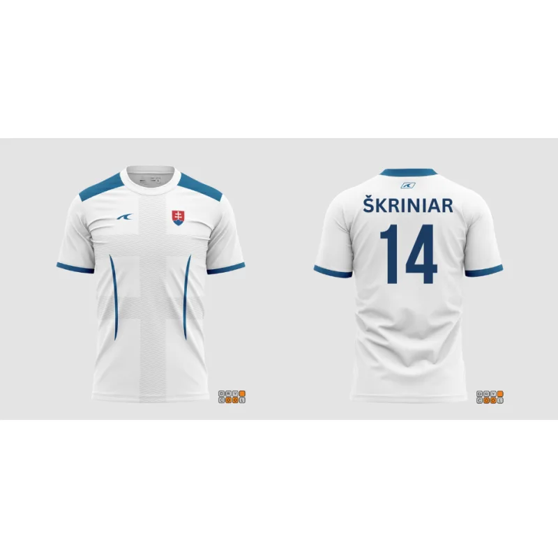 Futbalový dres Slovensko / Slovakia Milan Škriniar biely pánsky