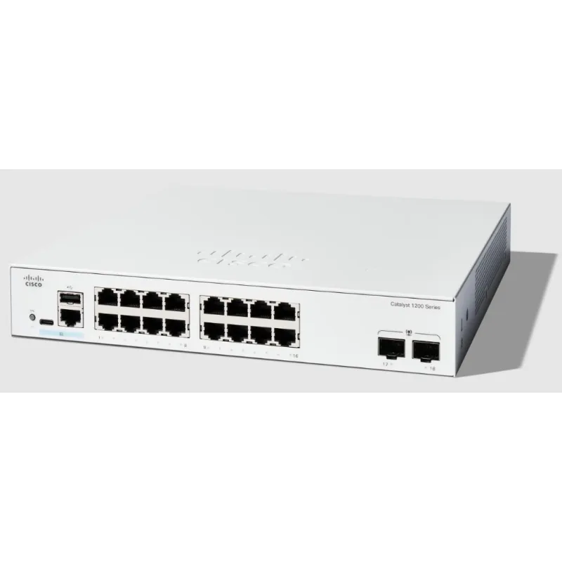 Cisco Catalyst switch C1200-16T-2G (16xGbE, 2xSFP, fanless) C1200-16T-2G