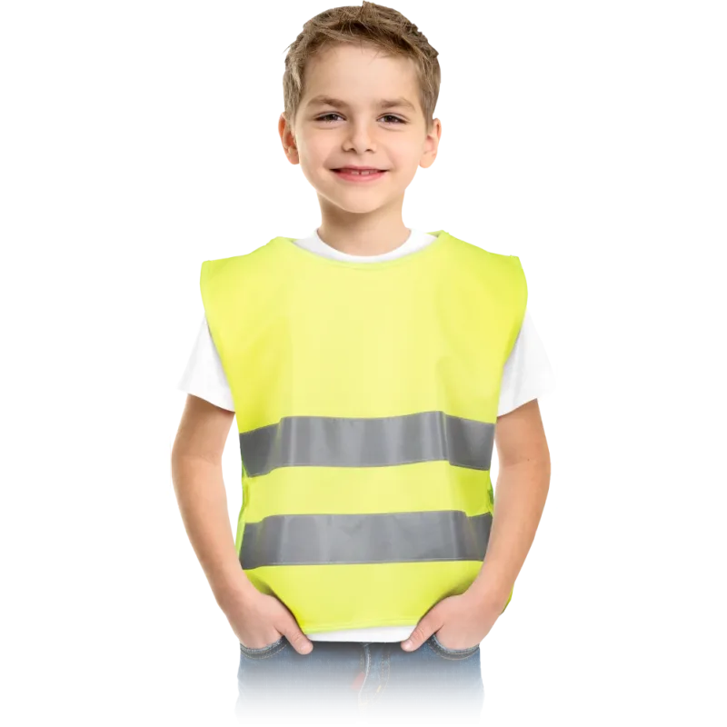 Reis KOS-CHILD HI-VIS detská výstražná vesta 5 PACK žltá S