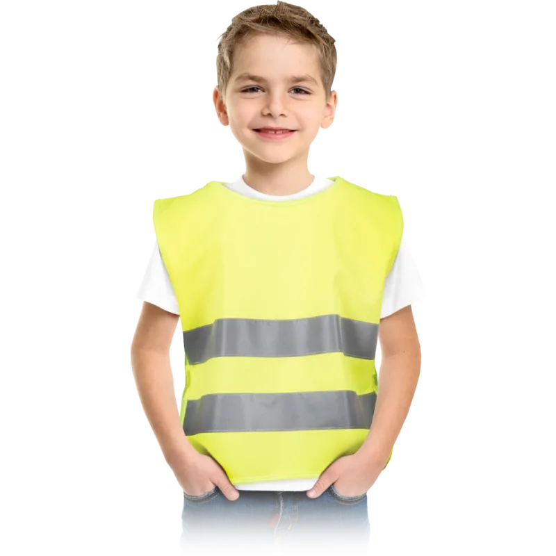 Reis KOS-CHILD HI-VIS detská výstražná vesta 5 PACK žltá S