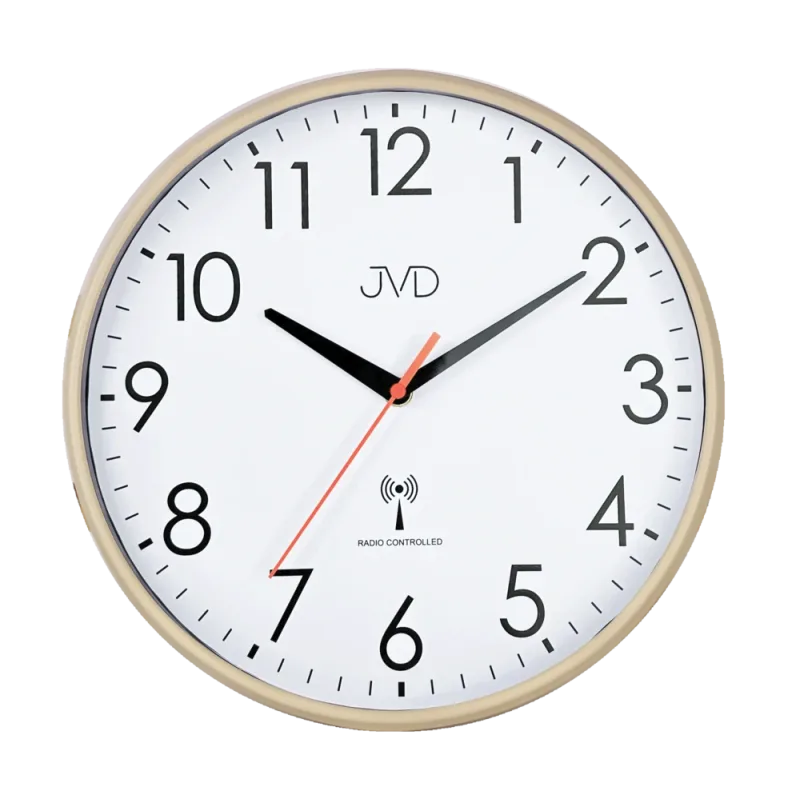 JVD Nástěnné rádiem řízené hodiny s plynulým chodem JVD RH502.1