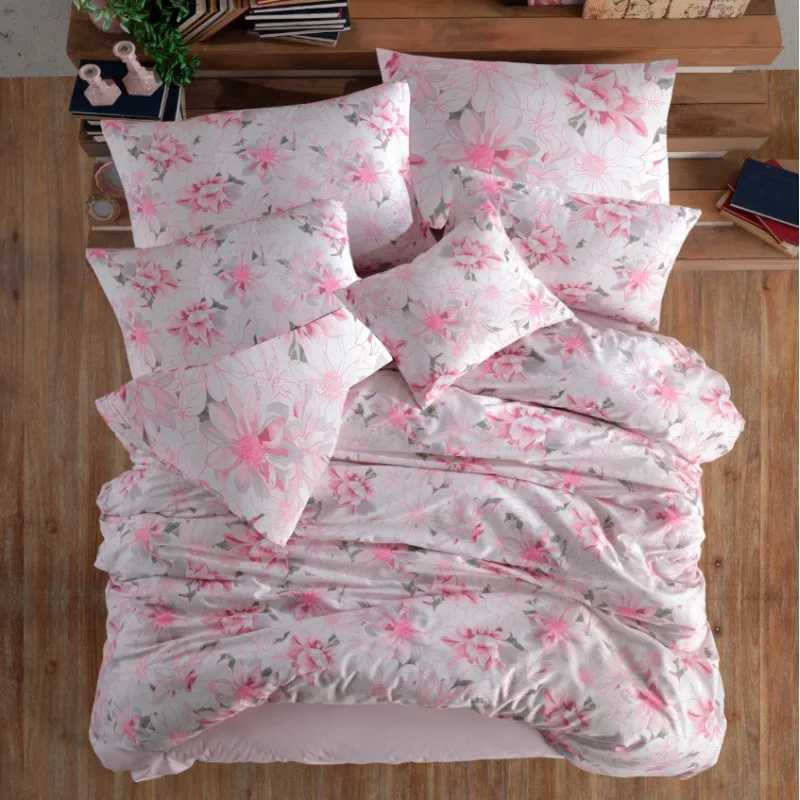 Brotex Obliečky Satén Floreta 220x240/2x70x90 cm