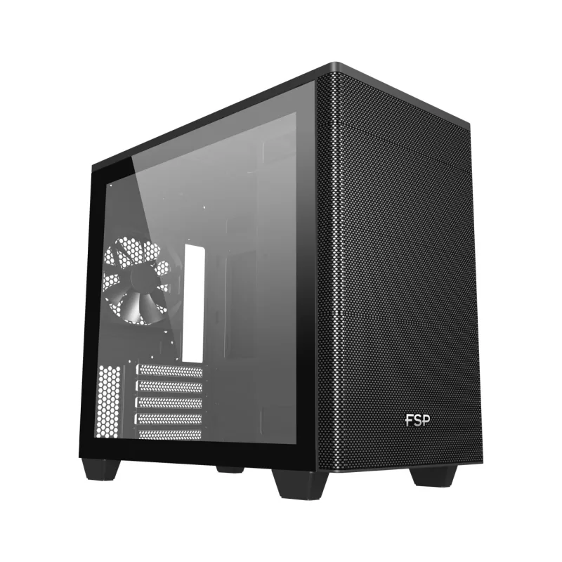 FSP CST360B/ Micro Tower/ Transpar./ Čierna POC0000181