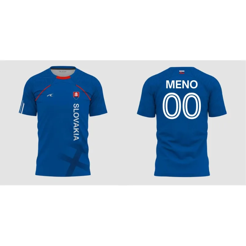 Futbalový dres Slovensko Slovakia modrý pánsky s vlastným menom a číslom