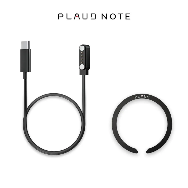 PLAUD NOTE Accessory Kit Black - Nabíječka a magnetický clip, černá…