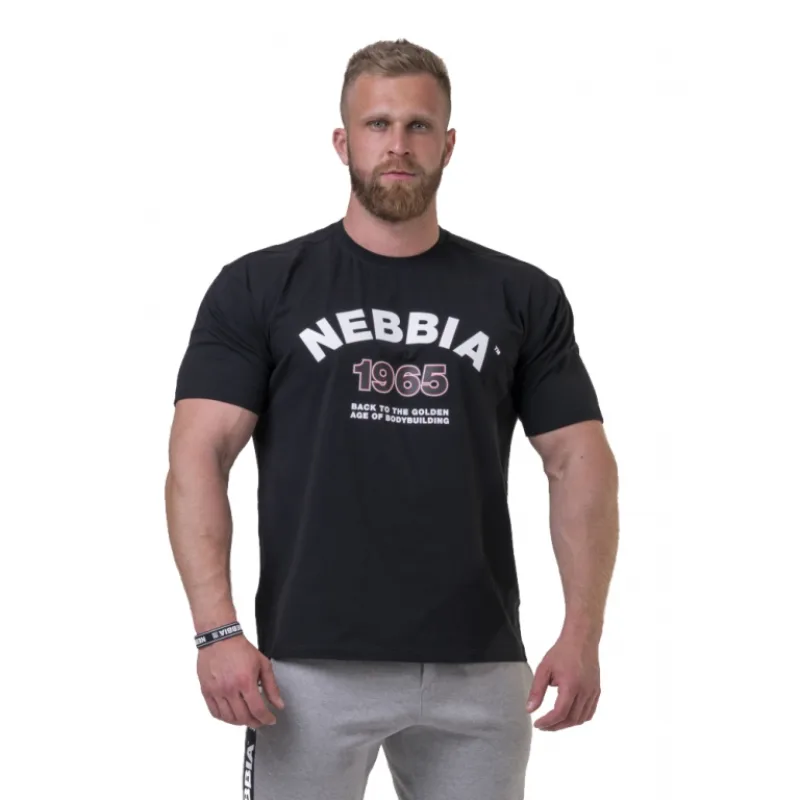 Pánske tričko Golden Era 192 Black - Nebbia Veľkosť: L