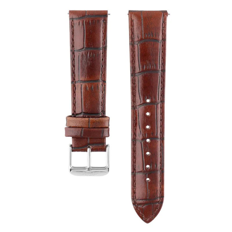 MPM Unisex kožený řemínek na hodinky RB.15893 (20 mm) - hnědý RB.15893.2018.5050.L1