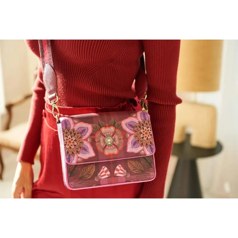 Pip Studio Flores Felices cross body kabelka, červená