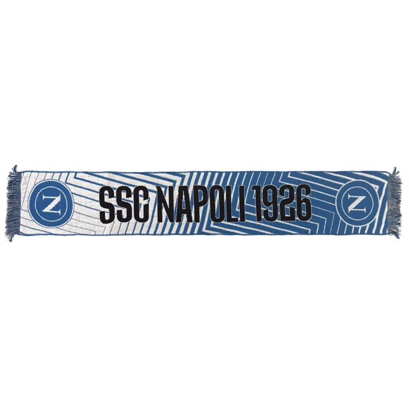 SSC Neapol pletený šál bielo-modrý