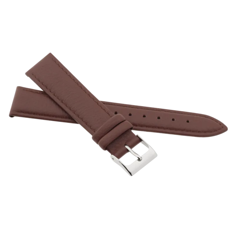 JVD Kožený unisex hnědý řemínek na hodinky R41403/18