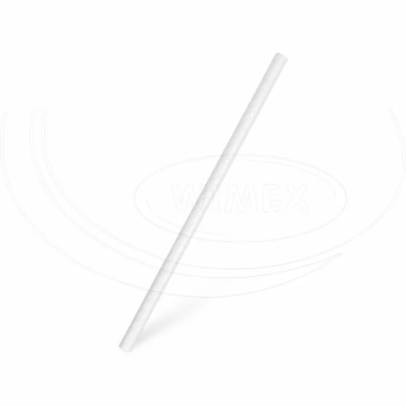 Slámky papírové JUMBO bílé 20 cm, Ø 8 mm [20 ks] (40922 - 8B)