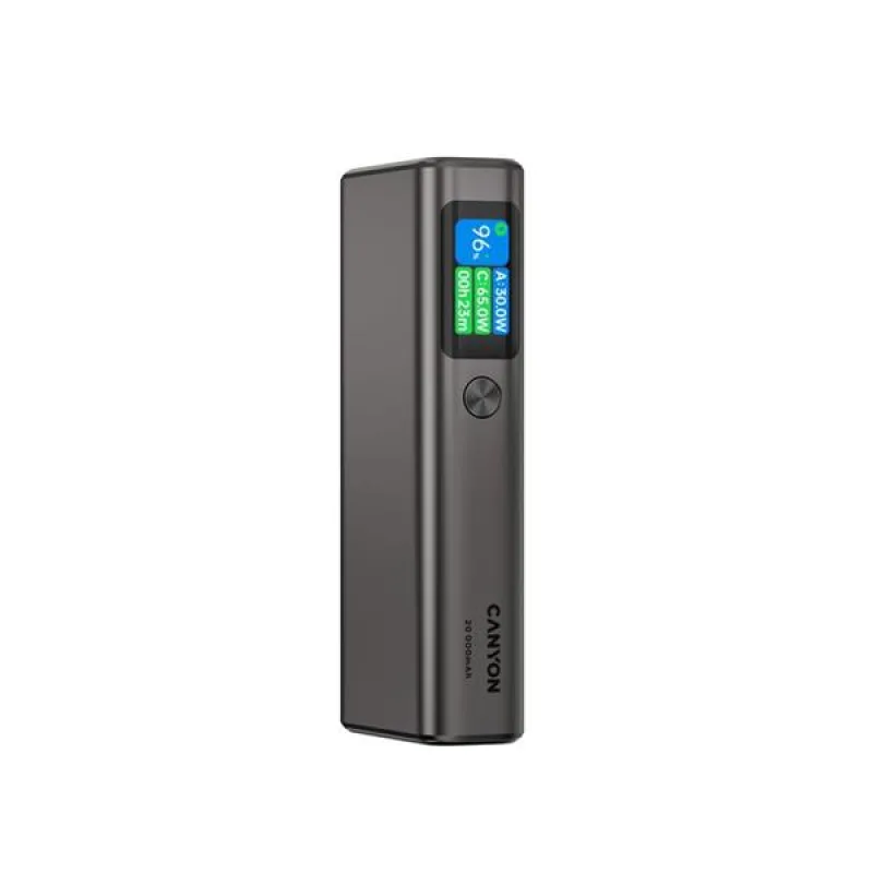 Canyon OnPower 230, Powerbank, 20.000 mAh, displej, in: USB-C, out: 2x…