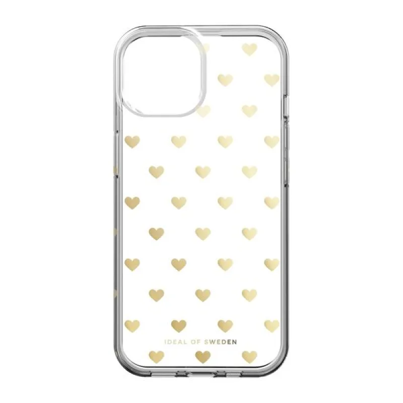 iDeal Fashion Clear Case MagSafe iPhone 13/14/15 Golden Hearts IDCLCMS…