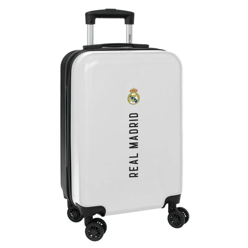 Real Madrid kufor na kolieskach bielo-čierny
