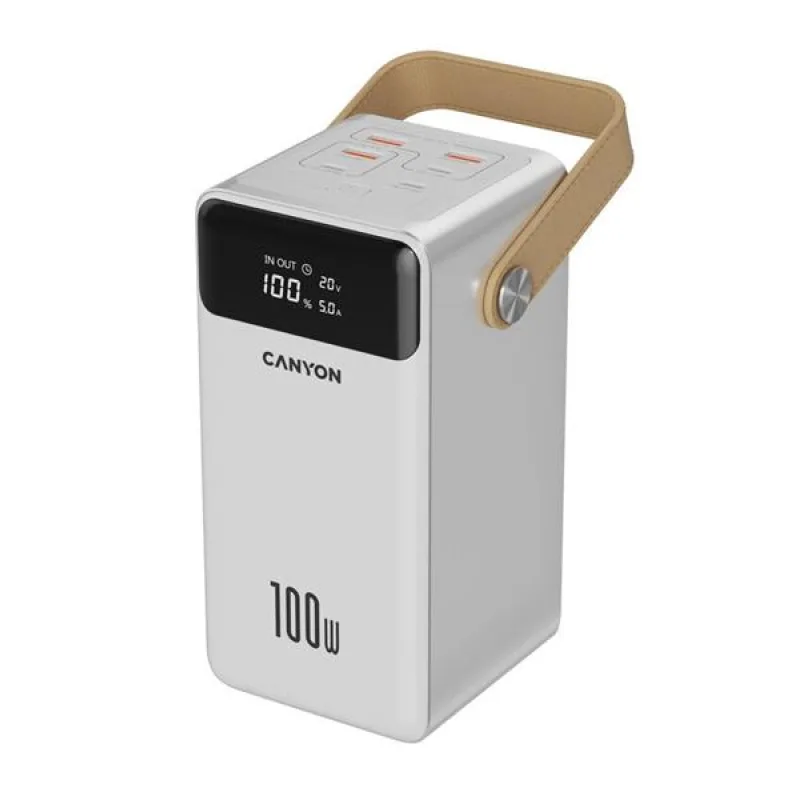 Canyon OnPower 610, Powerbank, 60.000 mAh, displej, in: USB-C, out: 3x…