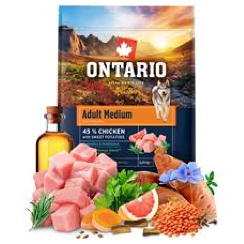 Ontario Adult Medium Chicken & Sweet Potatoes 2x12kg