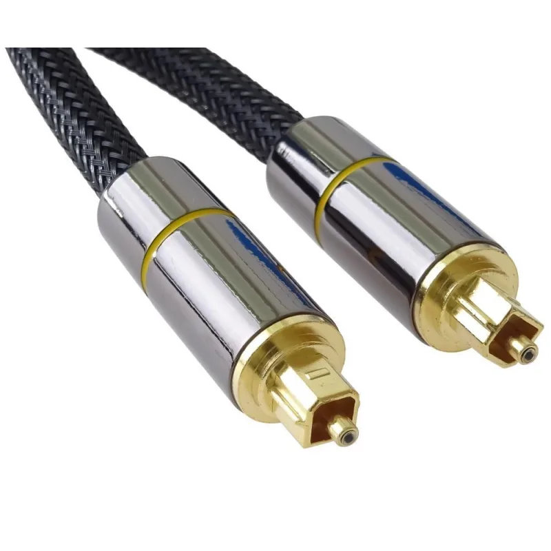 PremiumCord optický audio kábel Toslink, OD:7 mm, zlaté kovové…