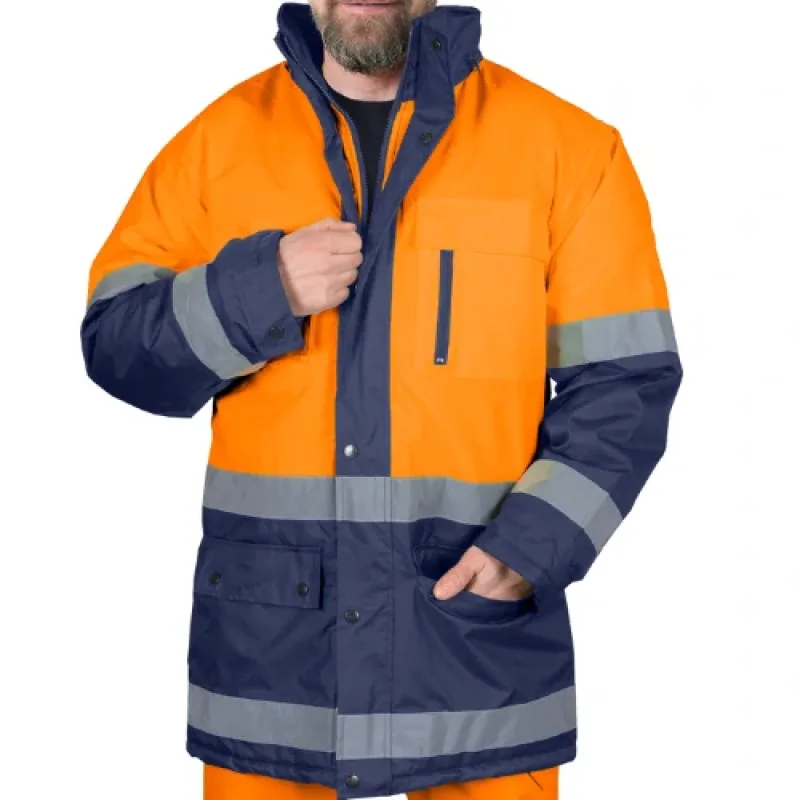 Reis JPG reflexná zimná bunda oranžová/modrá