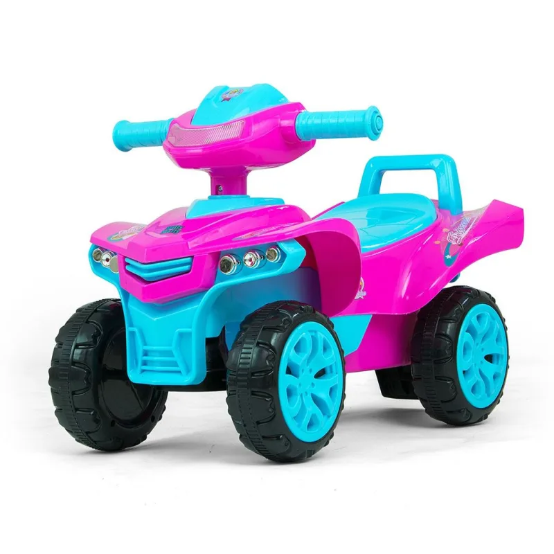 Detské odrážadlo so zvukom Štvorkolka Milly Mally Monster Pink
