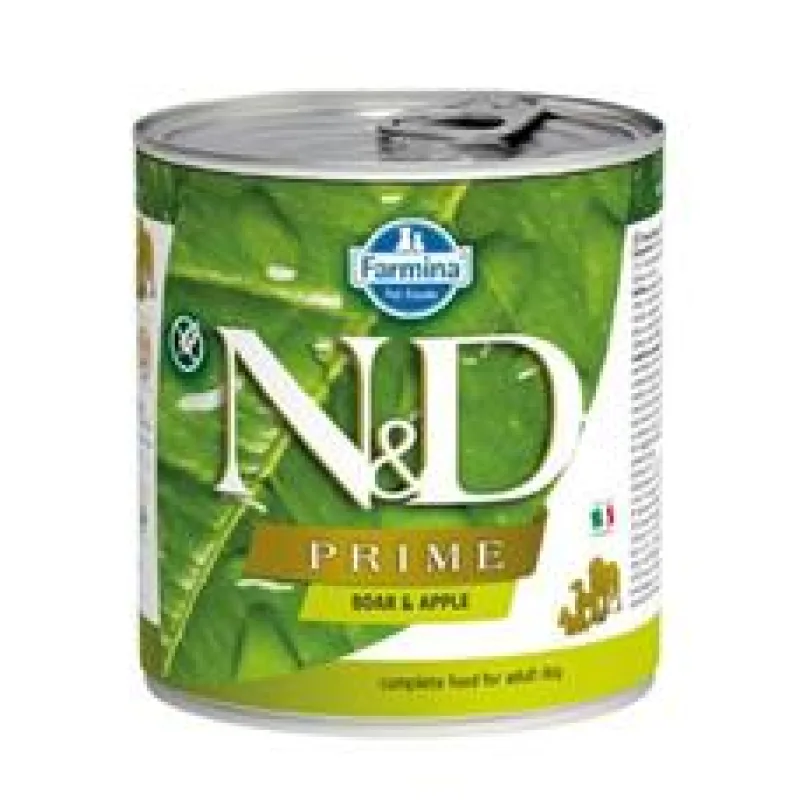 N&D DOG PRIME Adult Boar & Apple 285 g + 1 ks ZDARMA