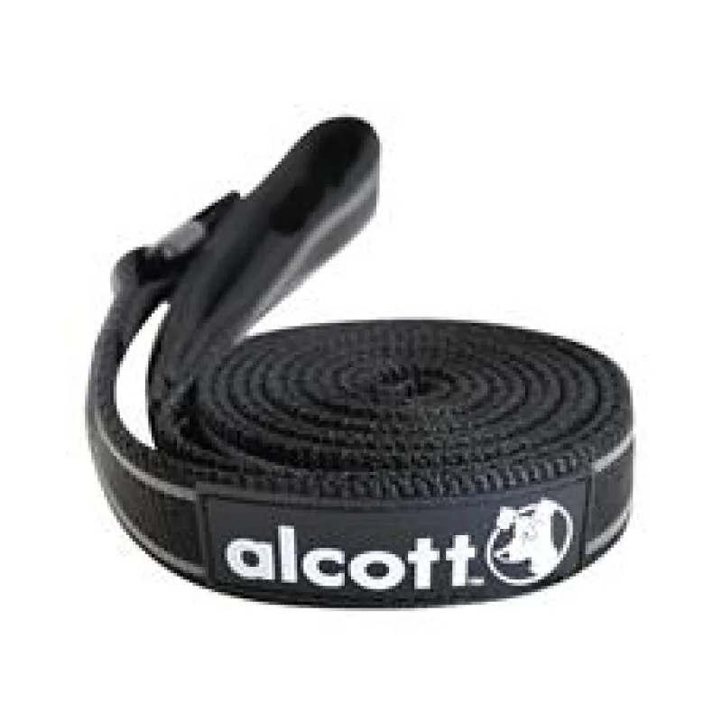 Alcott Reflexní vodítko pro psy, černé velikost M