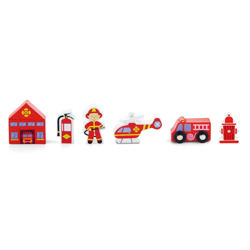 Drevené figúrky pre deti Viga Fireman