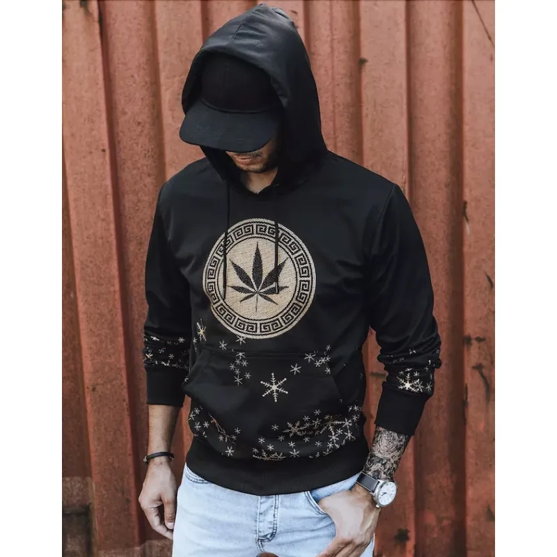 Dstreet mikina s kapucňou čierna BX5325 L