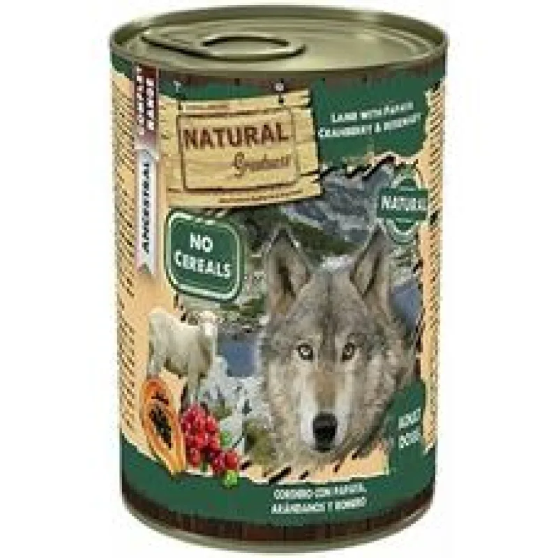 Natural Greatness jehněčí, papaya, brusinky, konzerva pro psy 400g