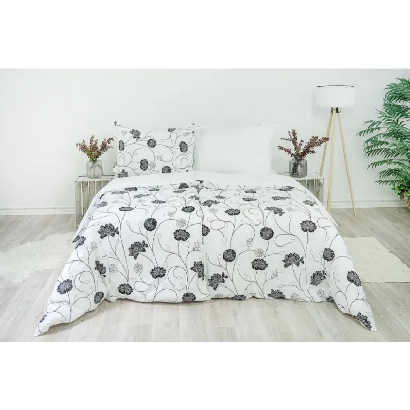 Stanex obliečky 100% Bavlna Astra čierno-biela 140x200/70x90 cm