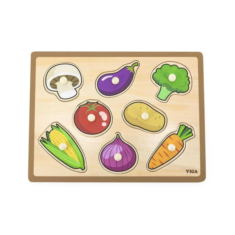 Drevené vkladacie puzzle zelenina Viga