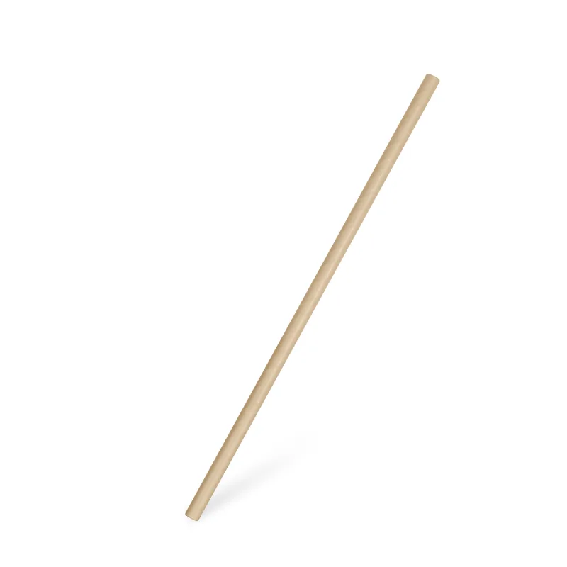 Slámky papírové rovné, natural 20 cm, Ø 6 mm [100 ks] (40801)