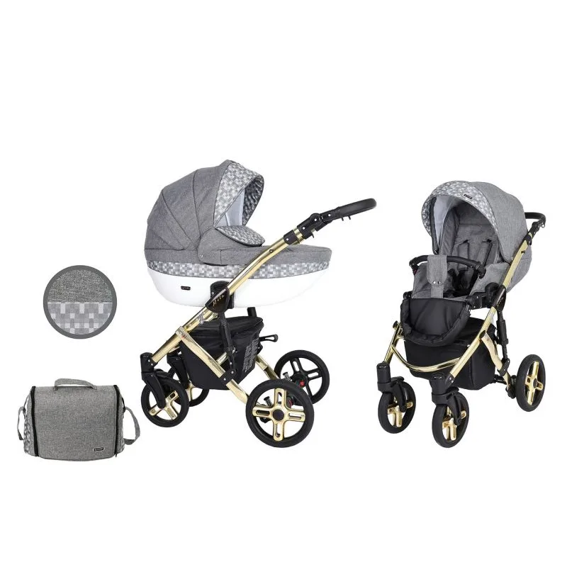 Kočík Kunert Mila Premium gold frame 2v1 - 15