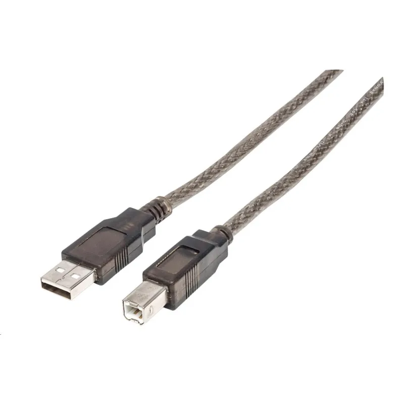 Kábel MANHATTAN USB-A na USB-B, 15 m, čierny 152389