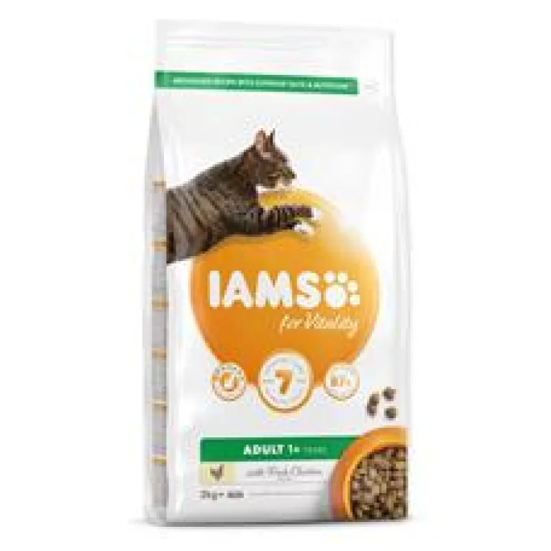 IAMS for Vitality Adult Cat Food with Fresh Chicken 10 kg