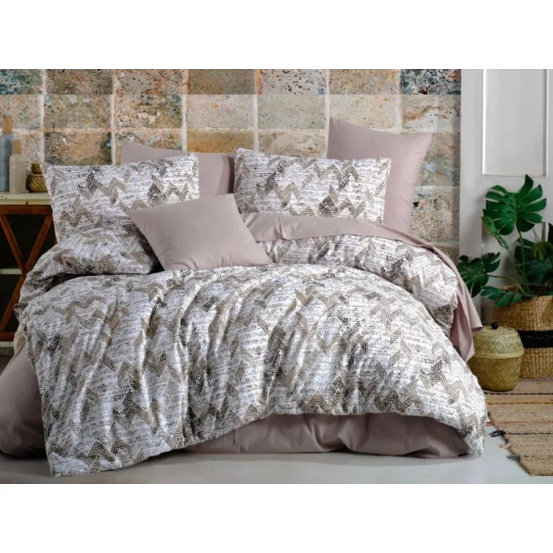 Bavlnené obliečky Fany beige 140x200/70x90 cm