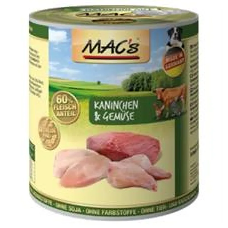Konz. MACs Dog KRÁLÍK a ZELENINA 800 g