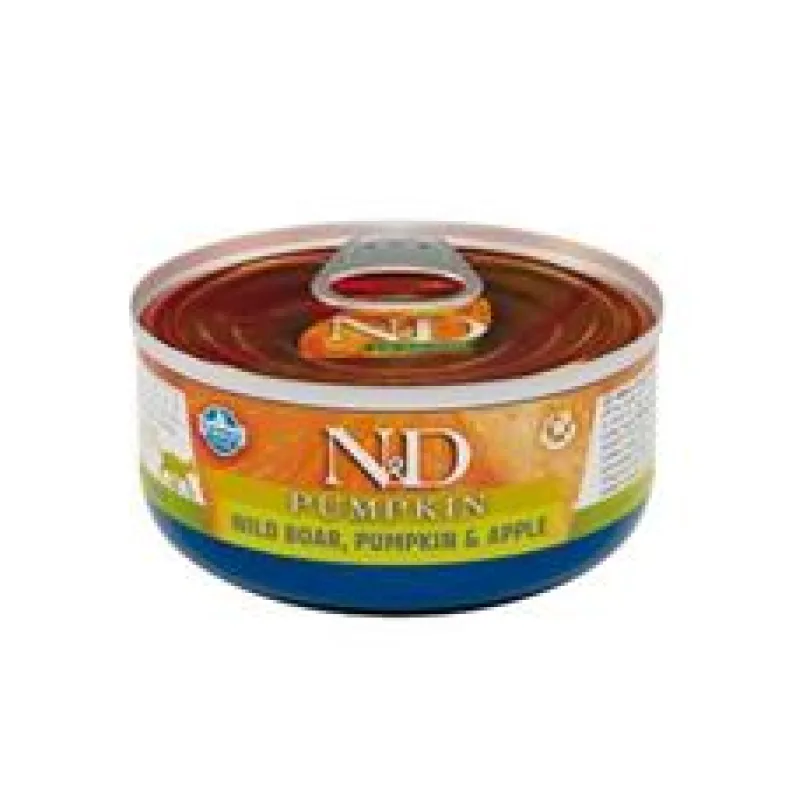N&D CAT PUMPKIN Adult Boar & Apple 70 g +1 ks zdarma