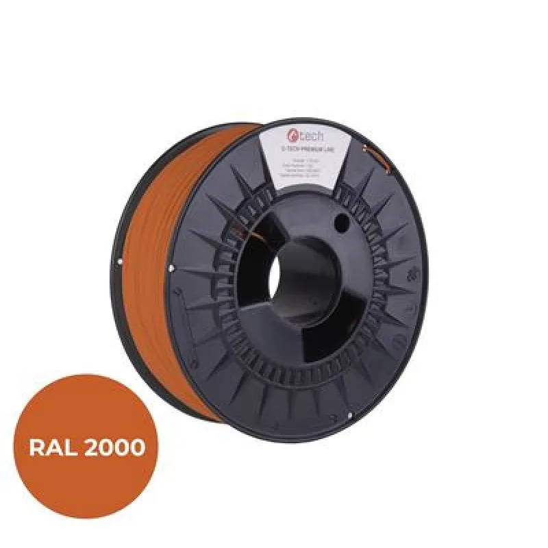 Tlačová struna (filament) C-TECH PREMIUM LINE, ABS, žltooranžová, RAL2000…