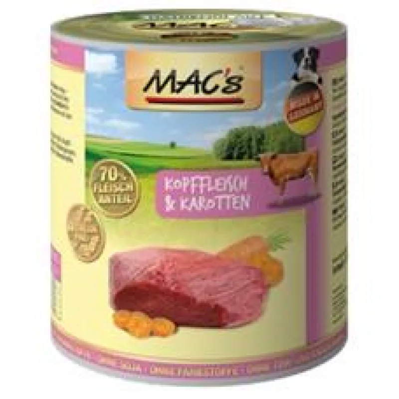 Konz. MACs Dog MASO z HLAV a MRKEV 400 g