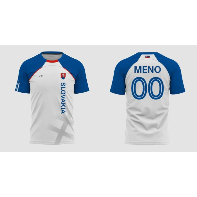 Futbalový dres Slovensko Slovakia biely pánsky s vlastným menom a číslom