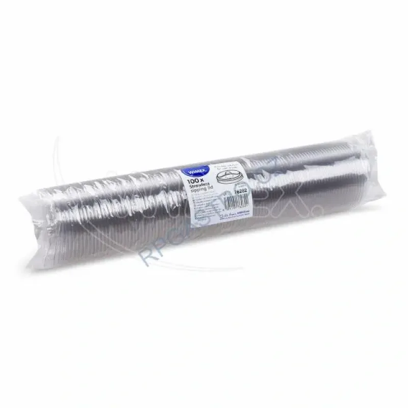 Víčko s otvorem na pití, průhledné pro kelímky Ø 90 mm [100 ks] (76282-11N, 1N)