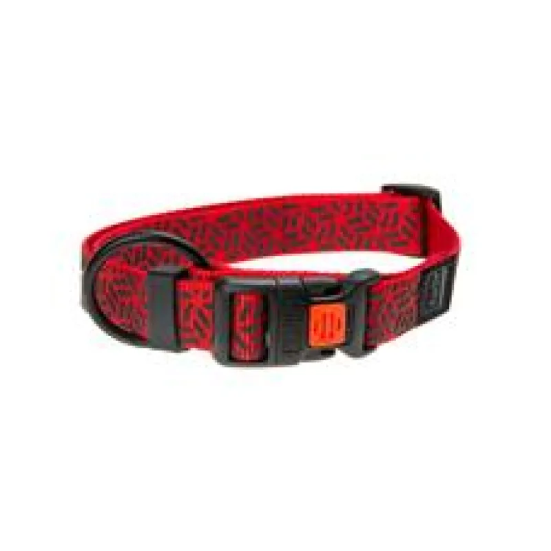 Karlie Obojek ASP Mix&Match červený motiv Grafit velikost L/XL 45-65cm 25mm
