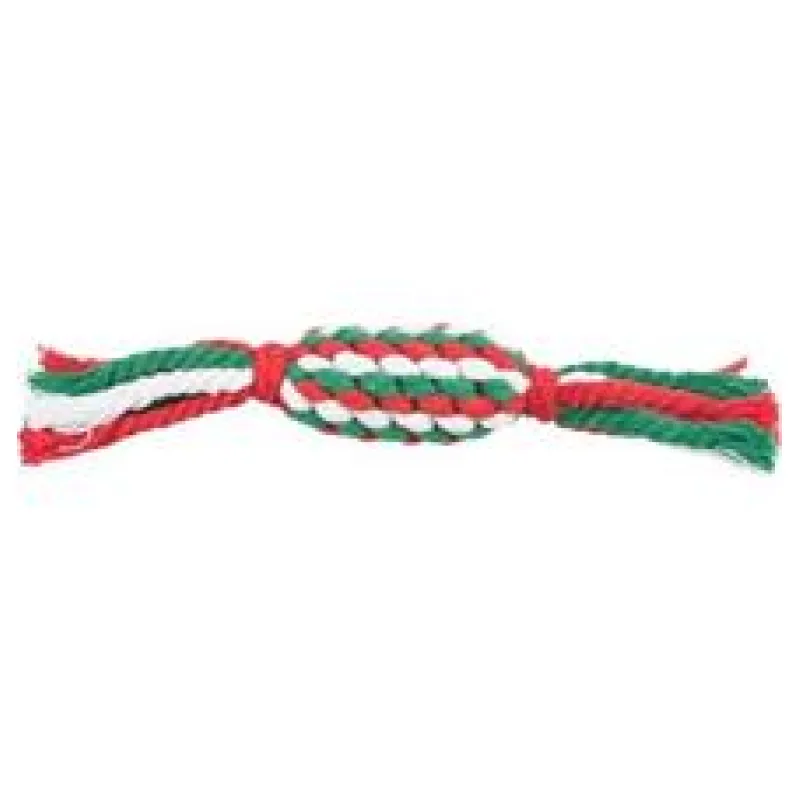 Xmas CANDY - vánoční uzlovaný bombon , 24 cm, bavlněné lano 1 ks