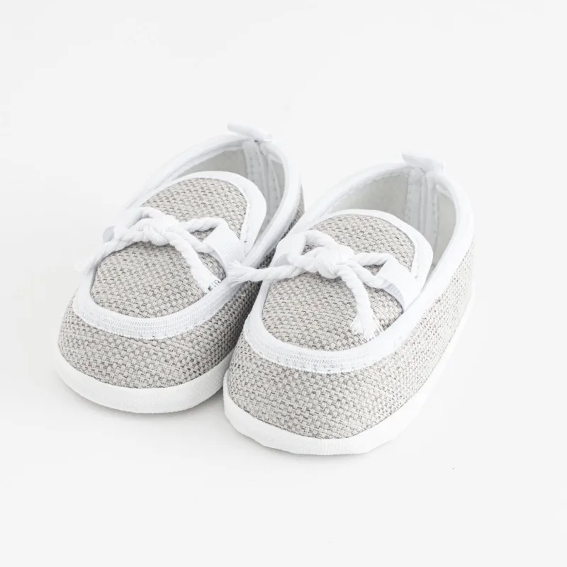 Dojčenské mokasíny-capačky New Baby šedá 0-3 m
