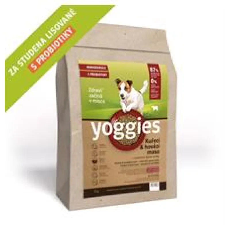MINIGRANULE Yoggies, kuřecí a hovězí maso, granule lisované za studena 15 kg