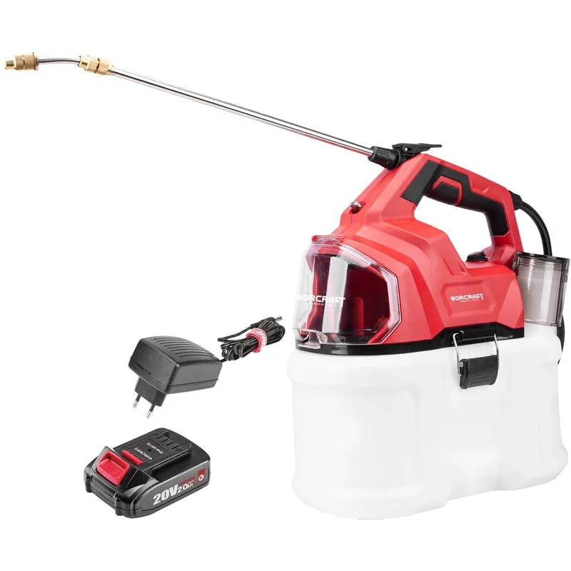Postrekovač Worcraft CBS-S20Li-8L ShareSYS, 8 lit., 20V, 10W, SET 1x 2.0 Ah akumulátor, 1x nabíjačka