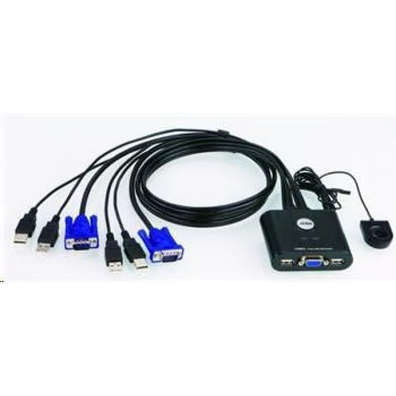 ATEN 2-portový KVM USB mini, 1m káble, DO CS-22U